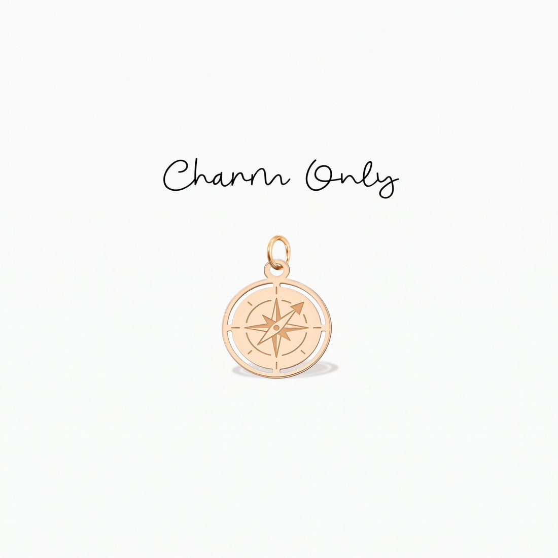 Compass Cutout Necklace Charm