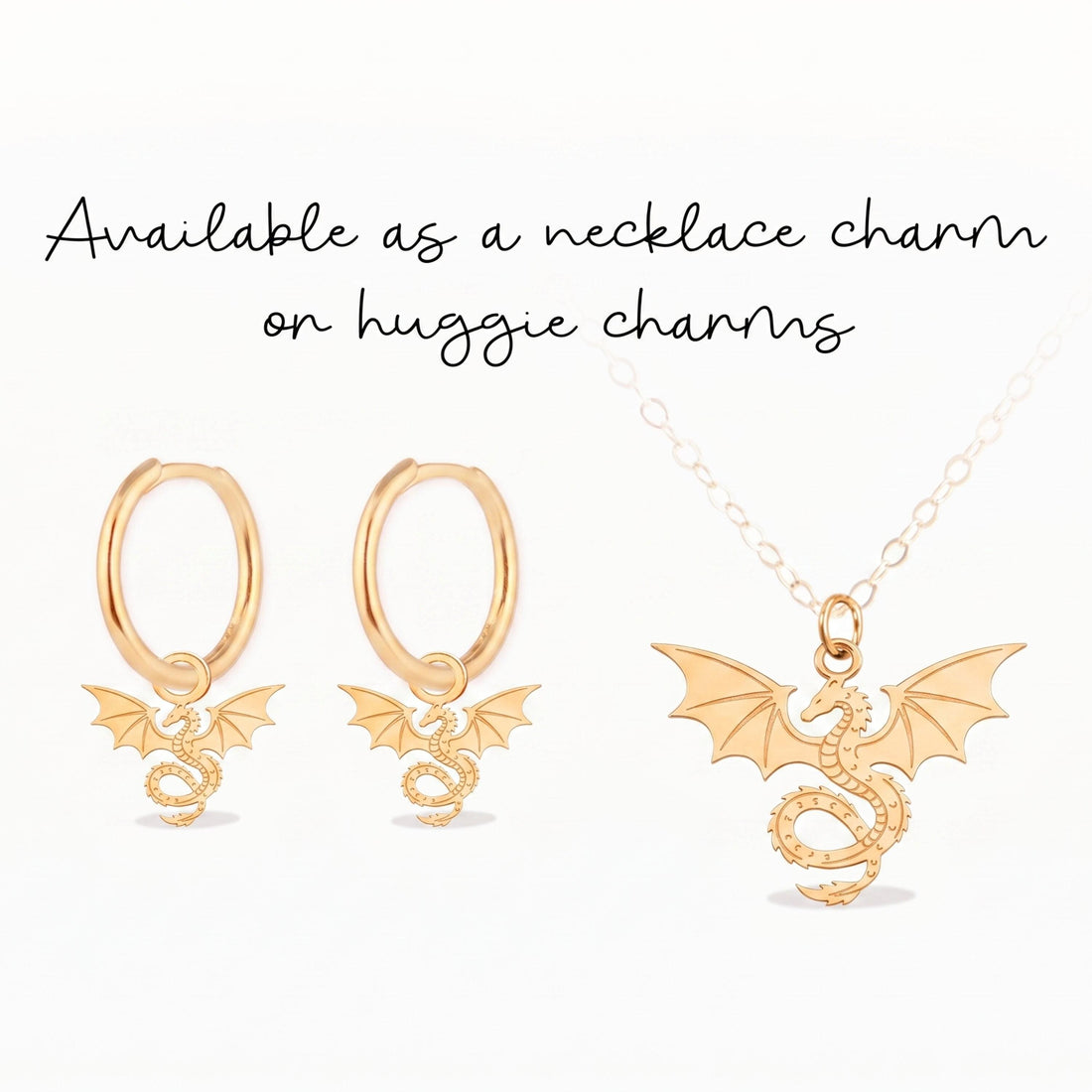Winged Dragon Necklace Charm