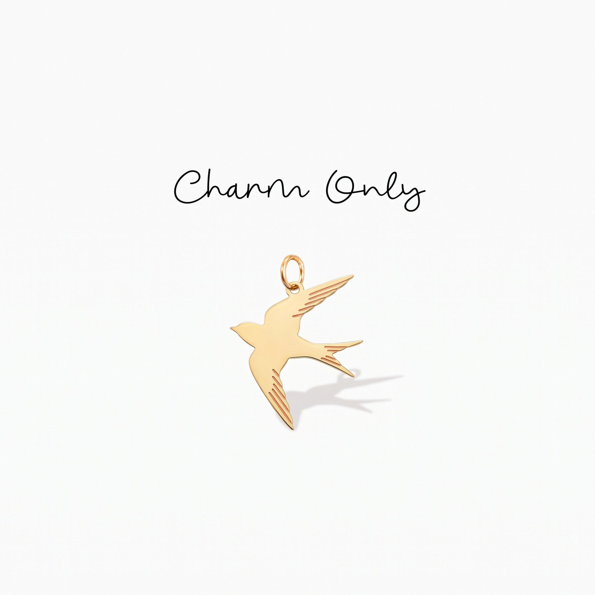 Flying Swallow Bird Charm
