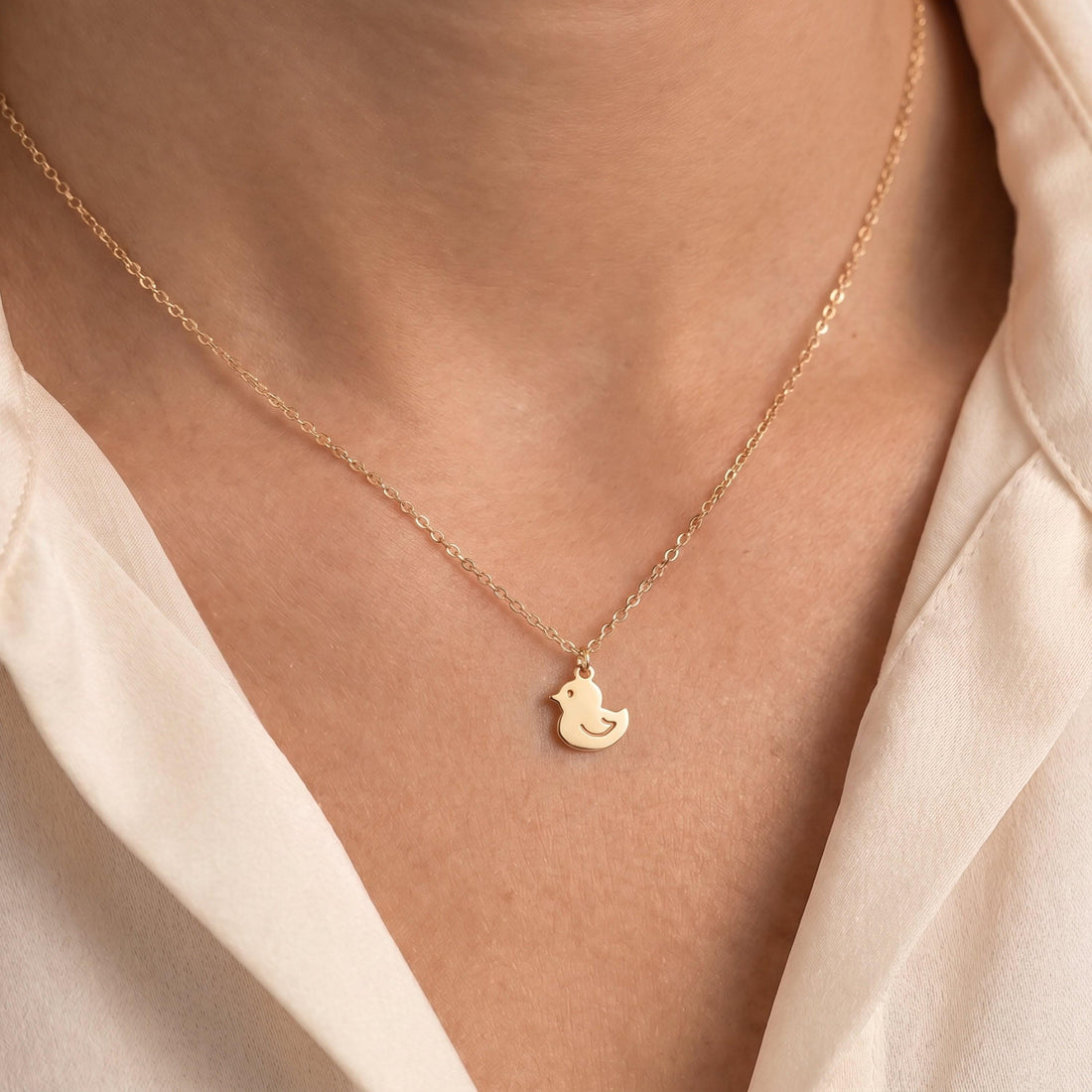 Baby Duck Necklace Charm
