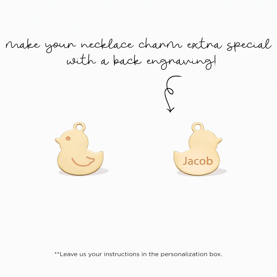 Baby Duck Necklace Charm