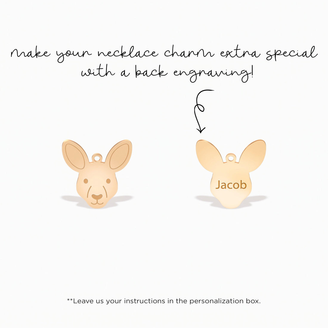 Kangaroo Head Necklace Charm