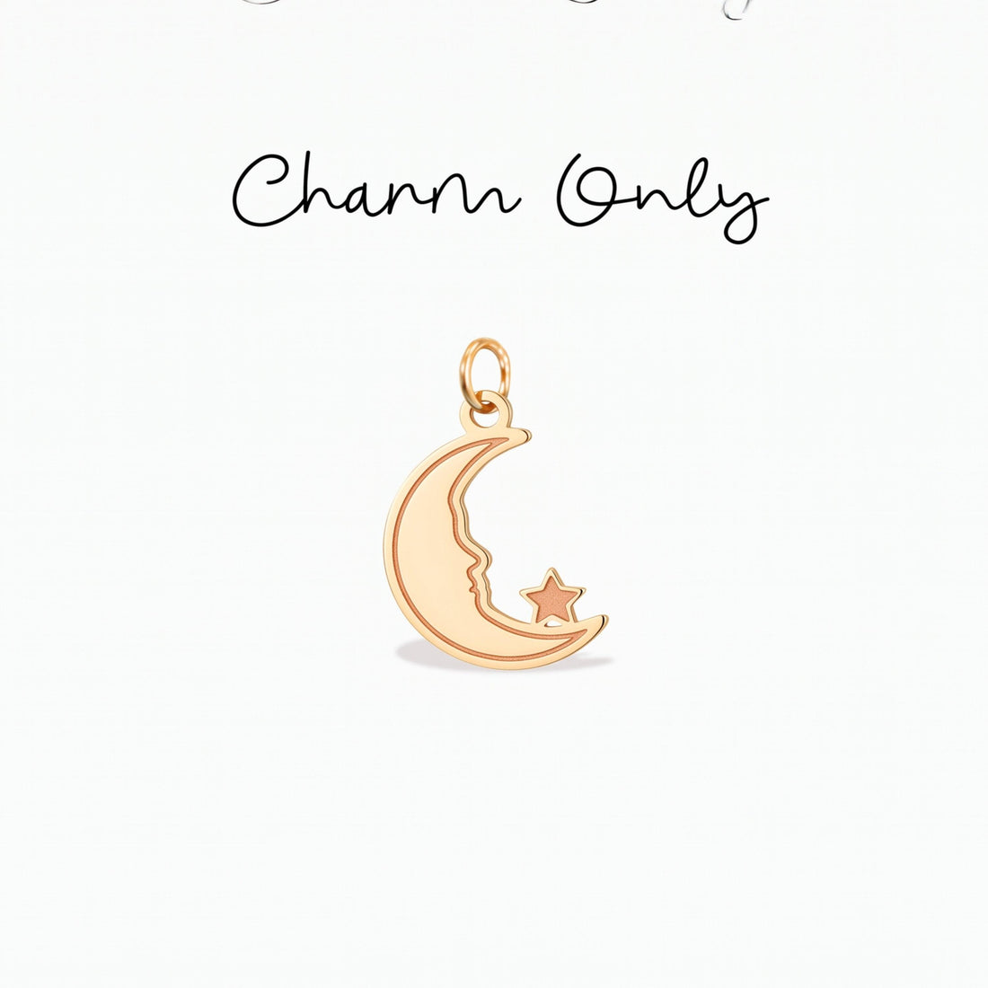 Crescent Moon Star Charm