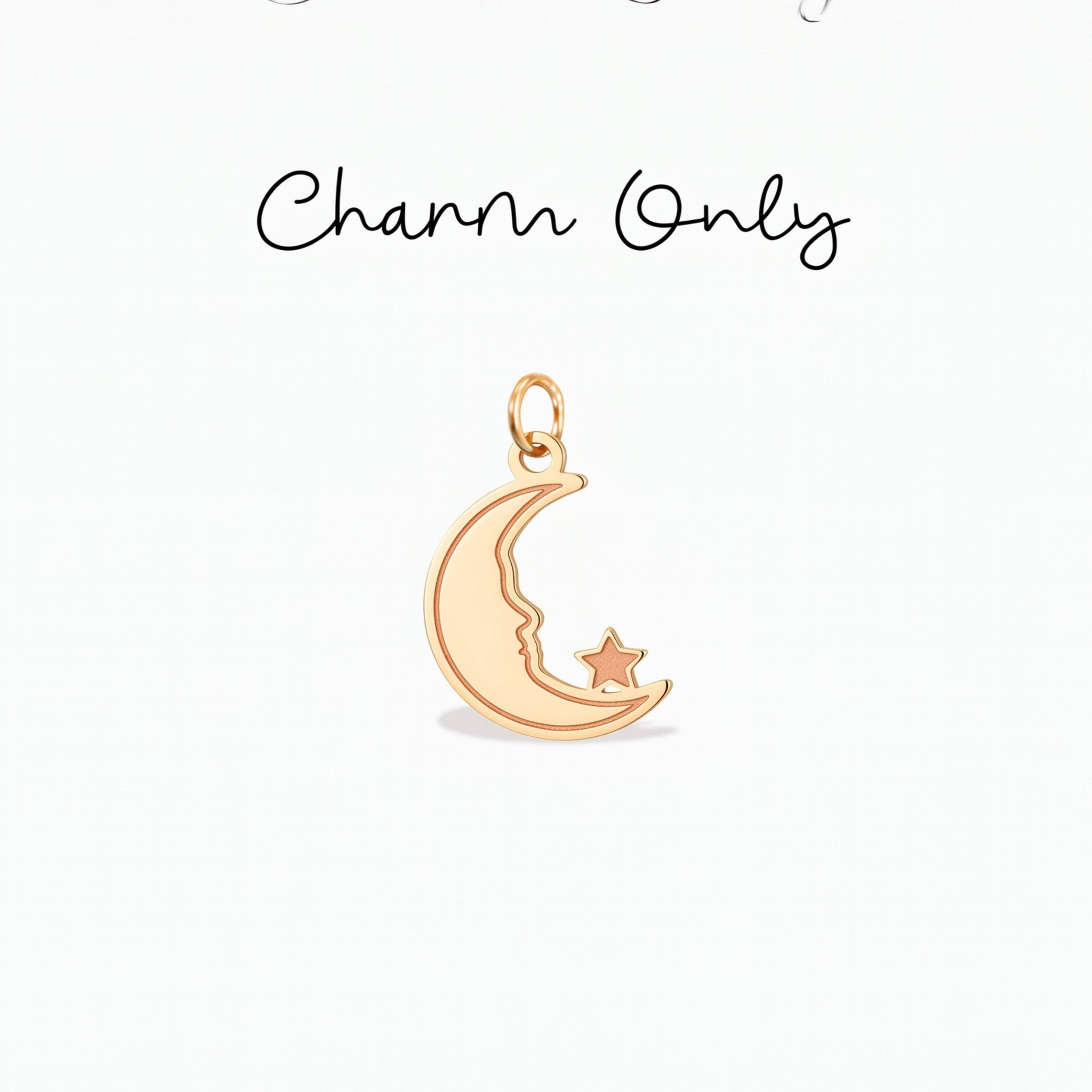 Crescent Moon Star Charm