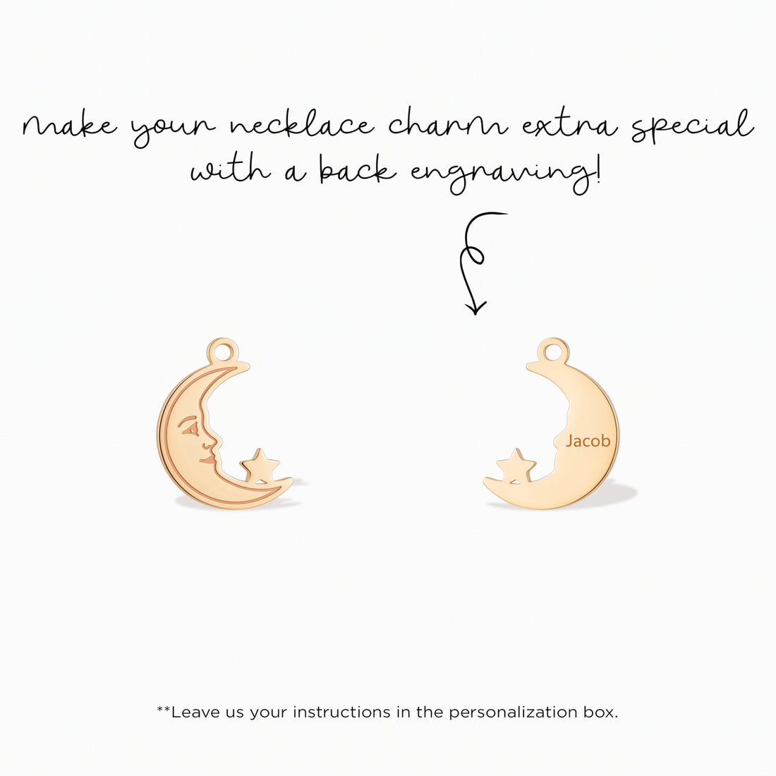 Crescent Moon Star Charm