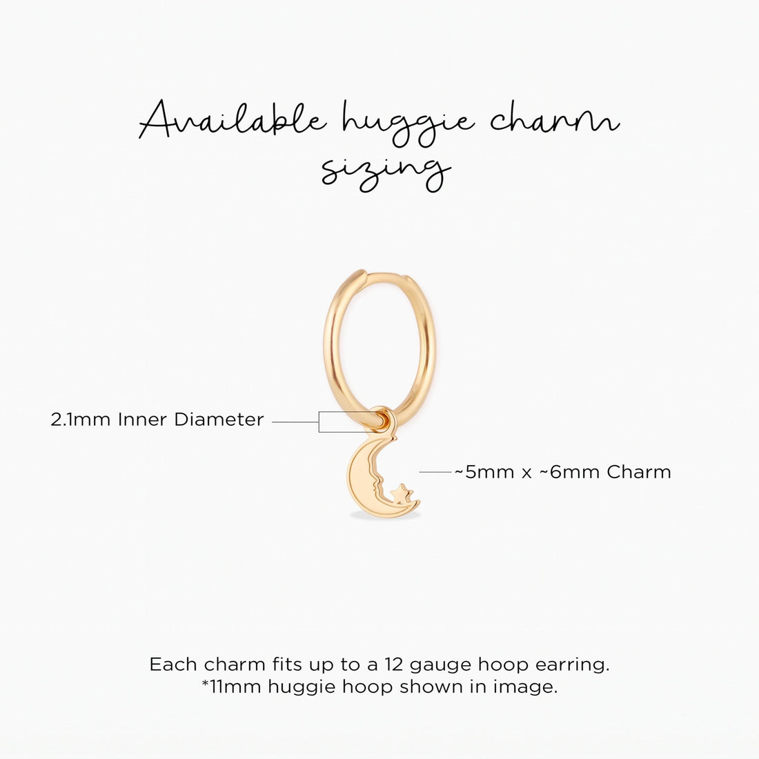 Crescent Moon Star Charm