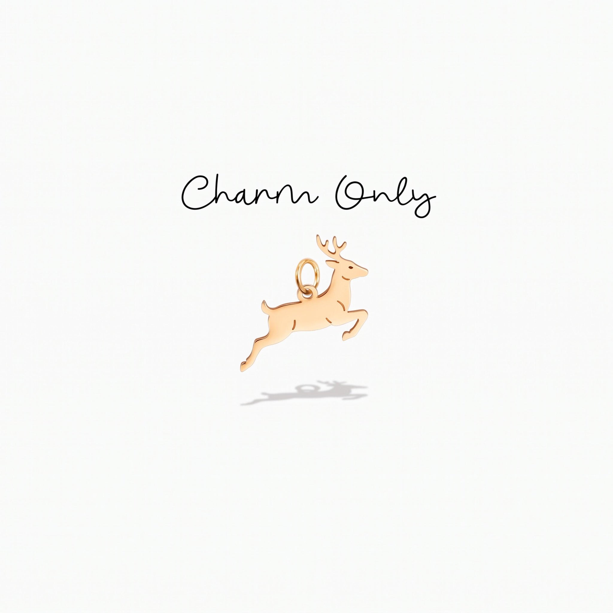 Leaping Deer Necklace Charm
