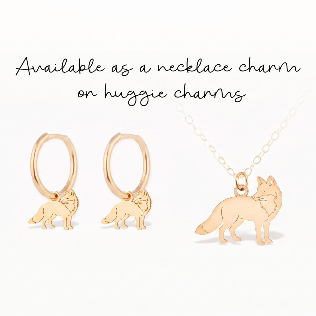 Arctic Fox Necklace Charm