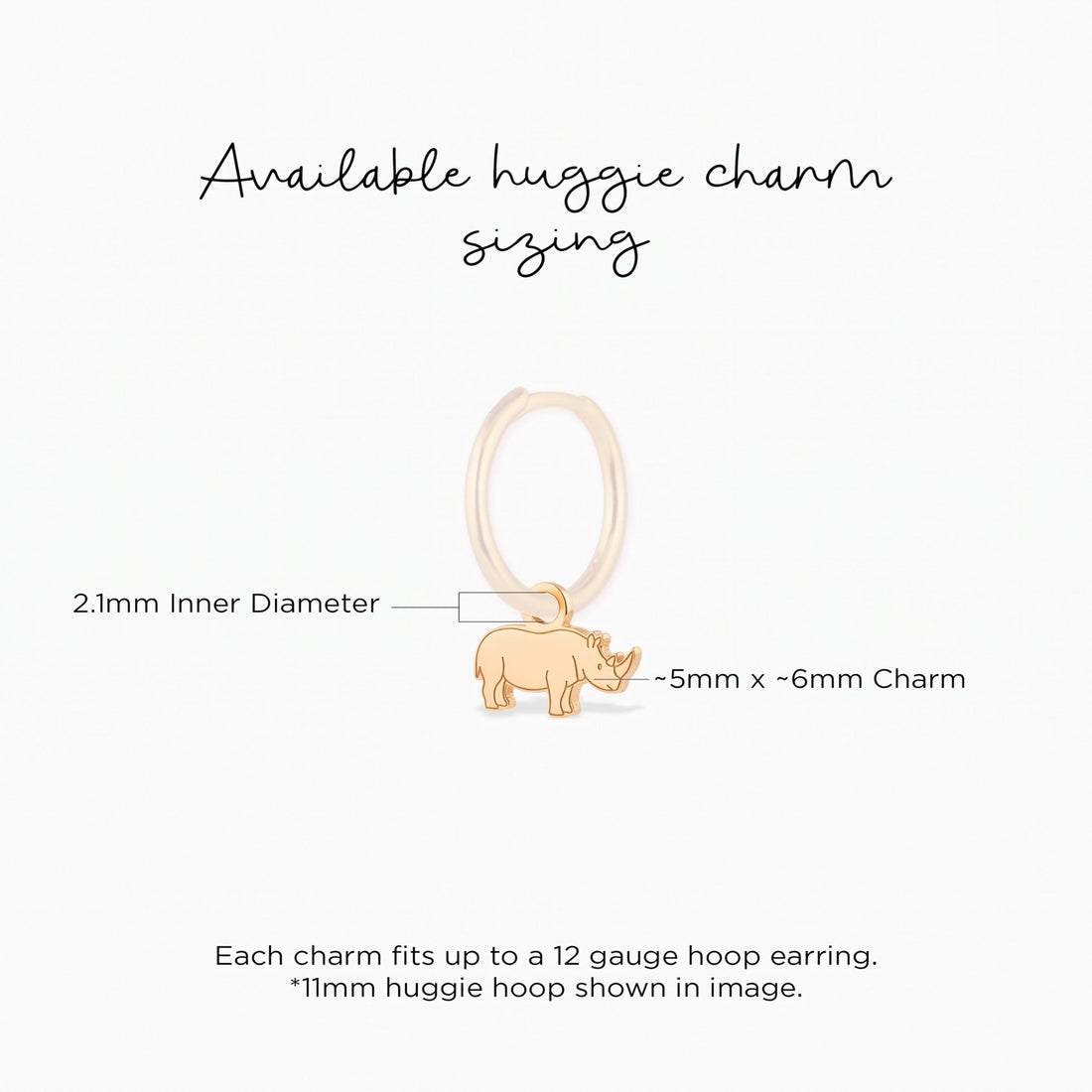 Dainty Rhinoceros Necklace Charm