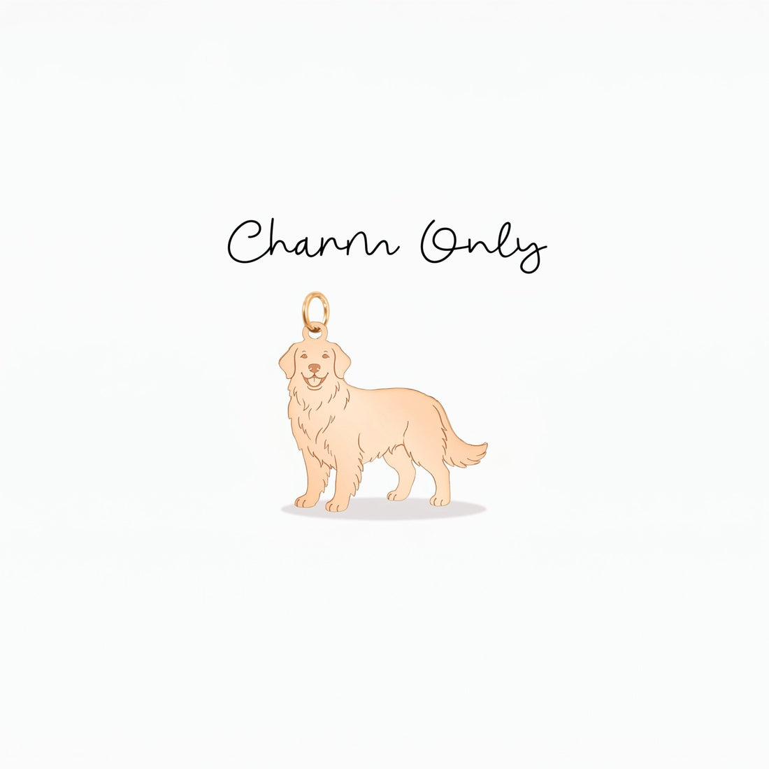 Golden Retriever Dog Necklace Charm