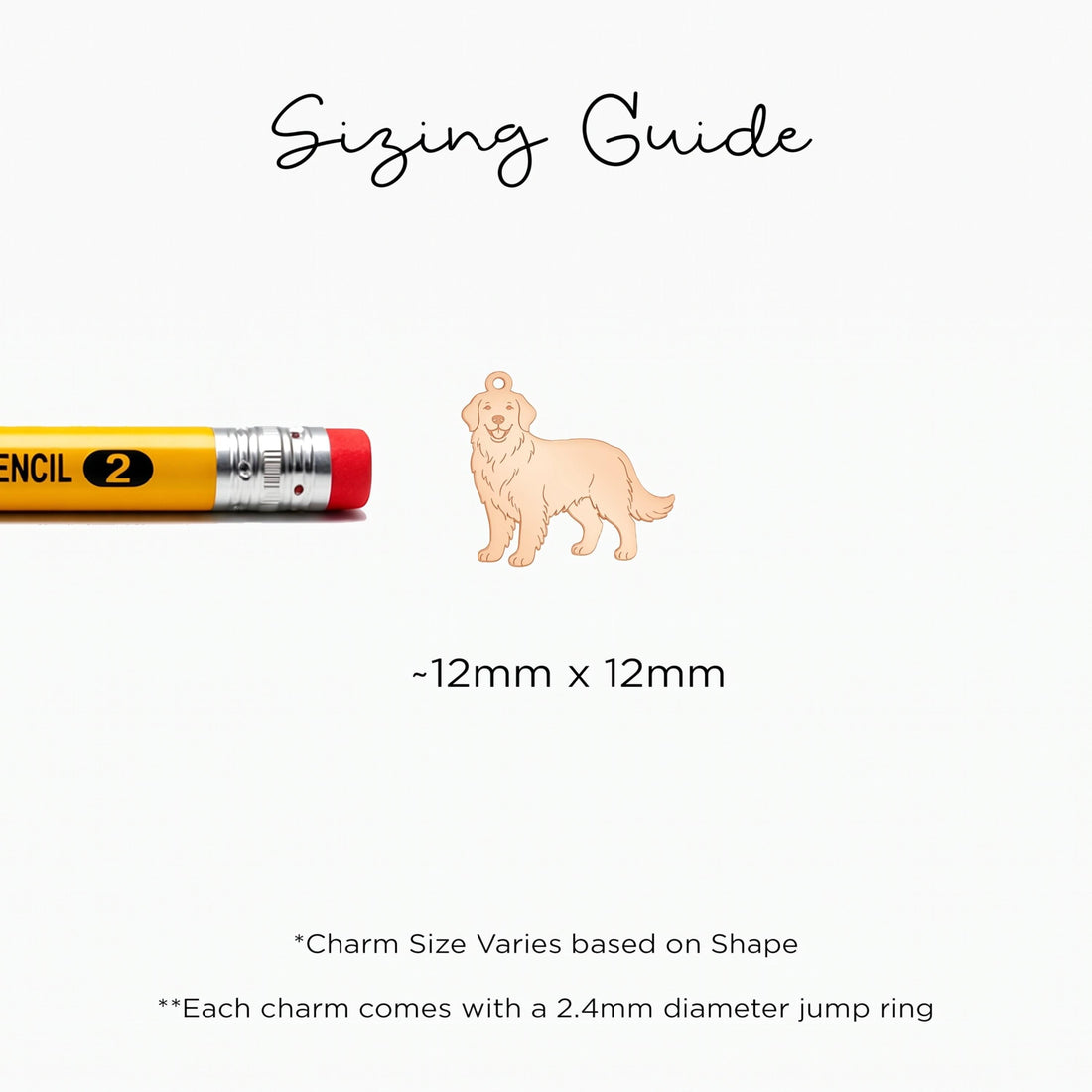 Golden Retriever Dog Necklace Charm