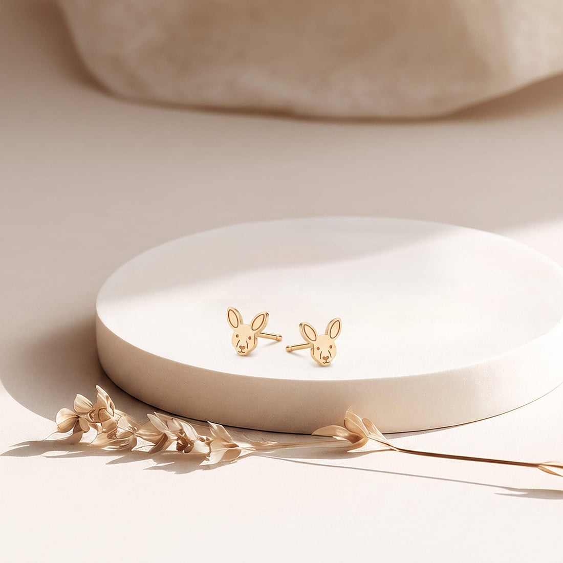 Kangaroo Charm Stud Earrings