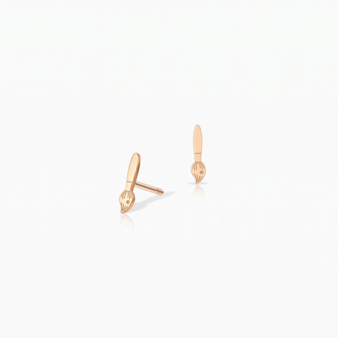 Paint Brush Charm Stud Earrings