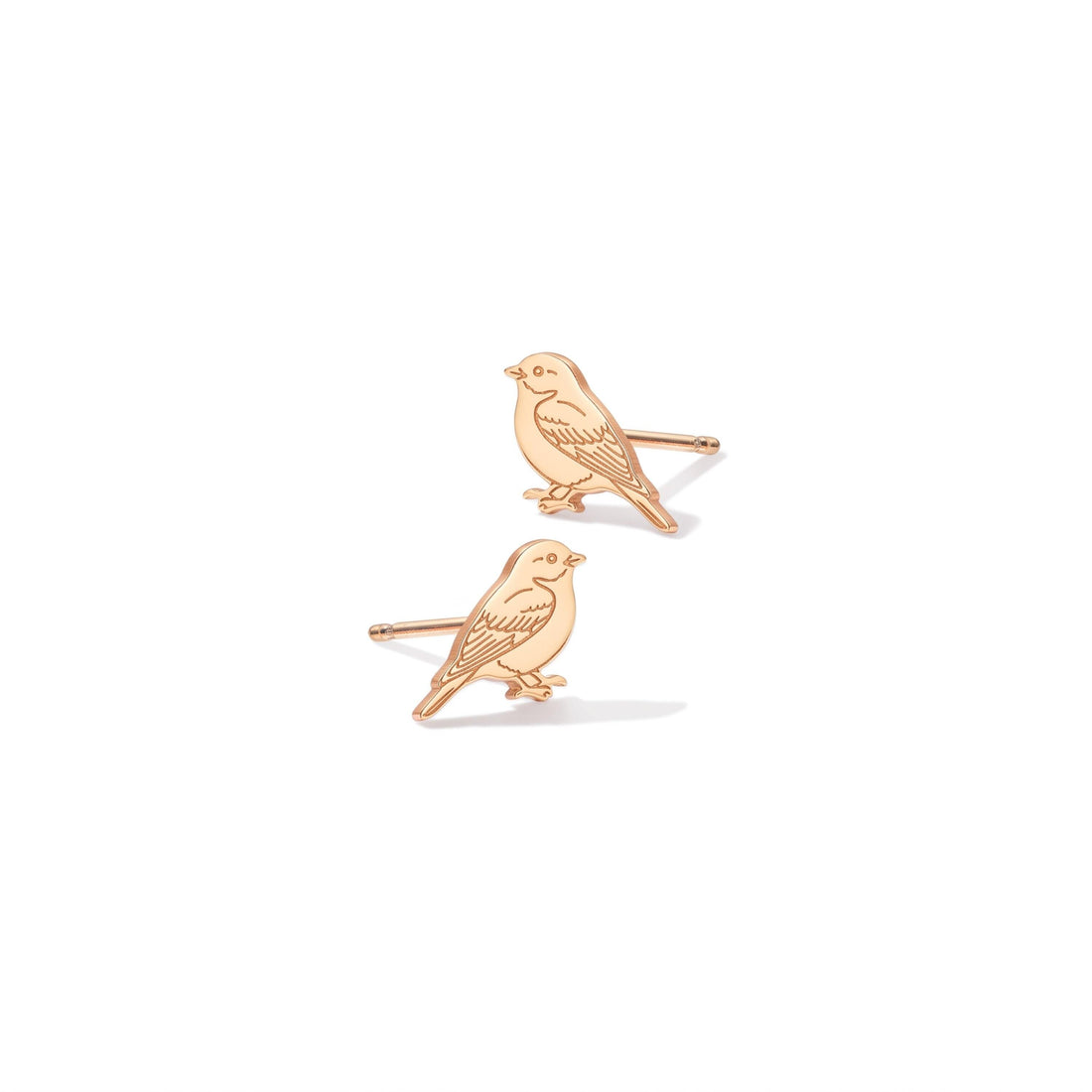 Perched Sparrow Stud Earrings