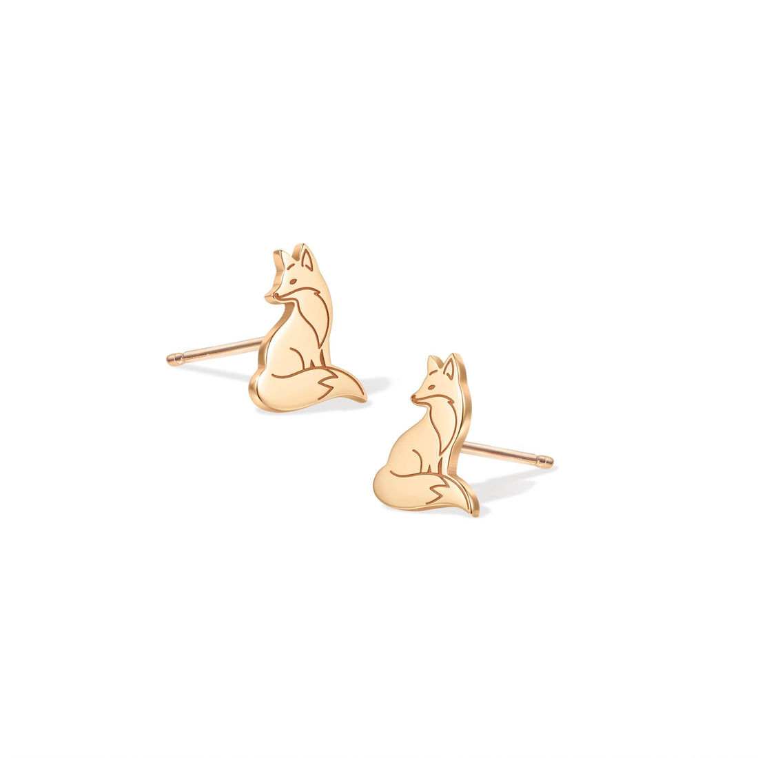 Sitting Fox Stud Earrings