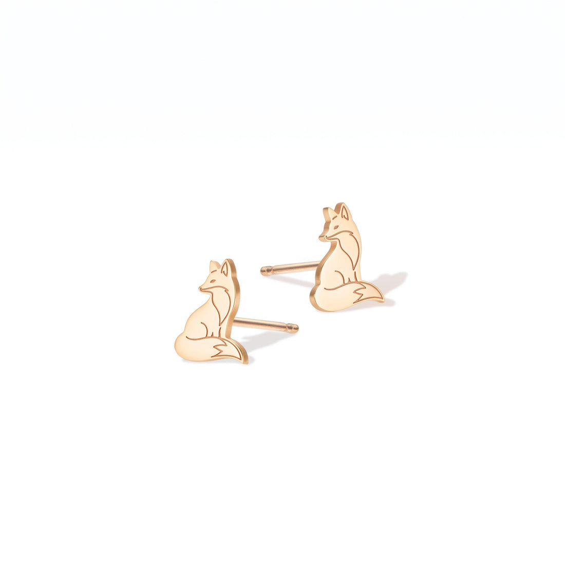 Sitting Fox Stud Earrings