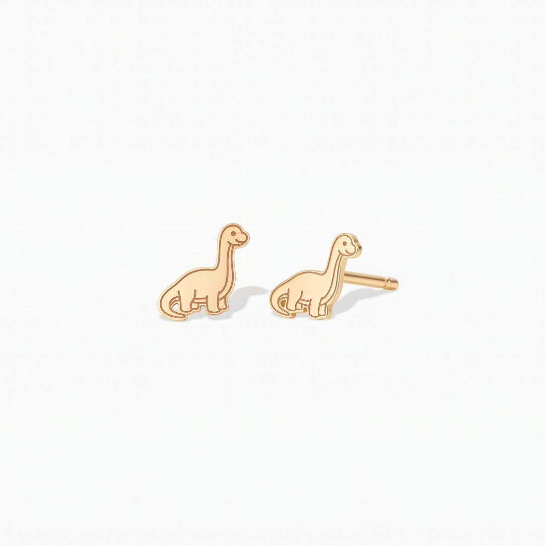 Brachiosaurus Dinosaur Charm Stud Earrings