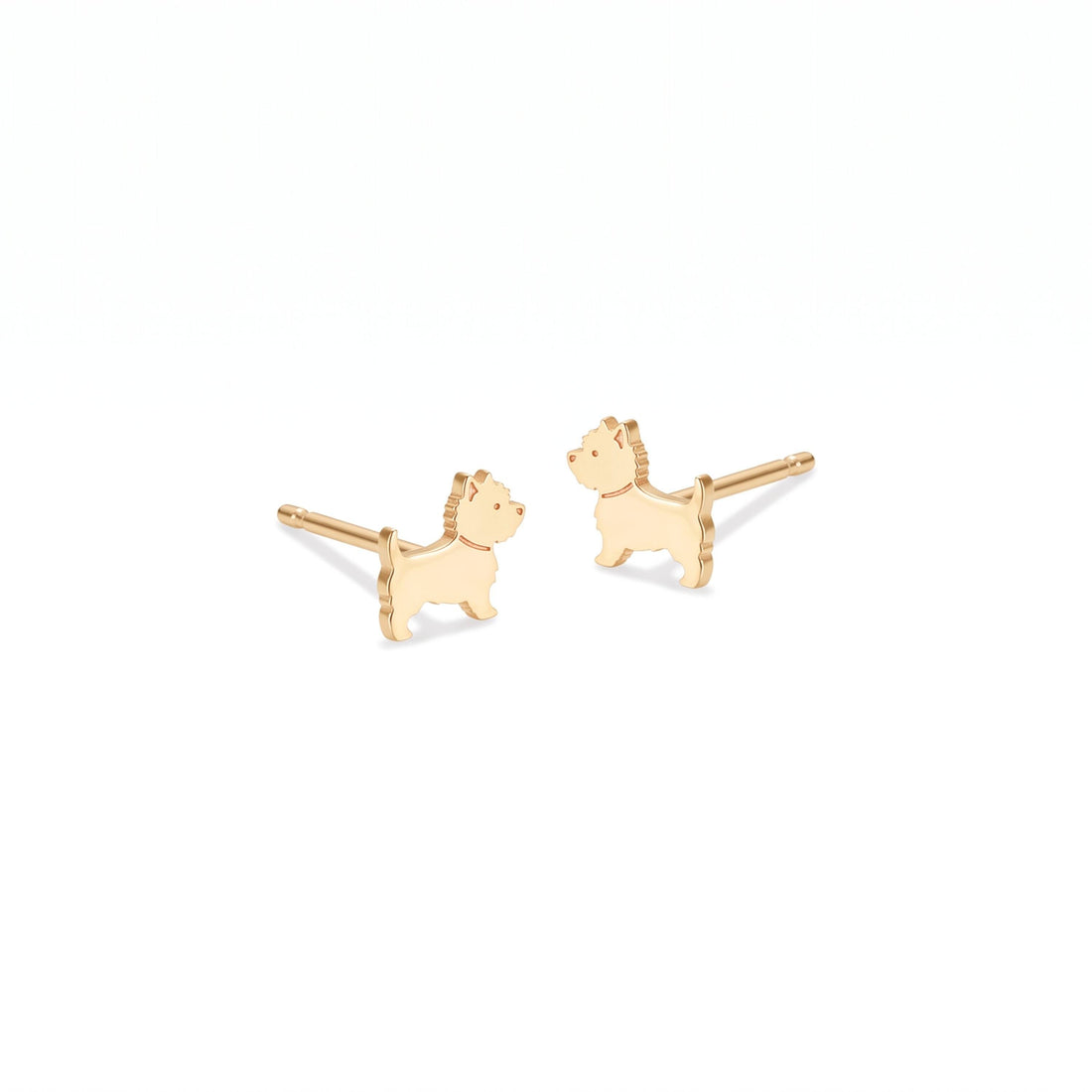 Westie Terrier Charm Stud Earrings