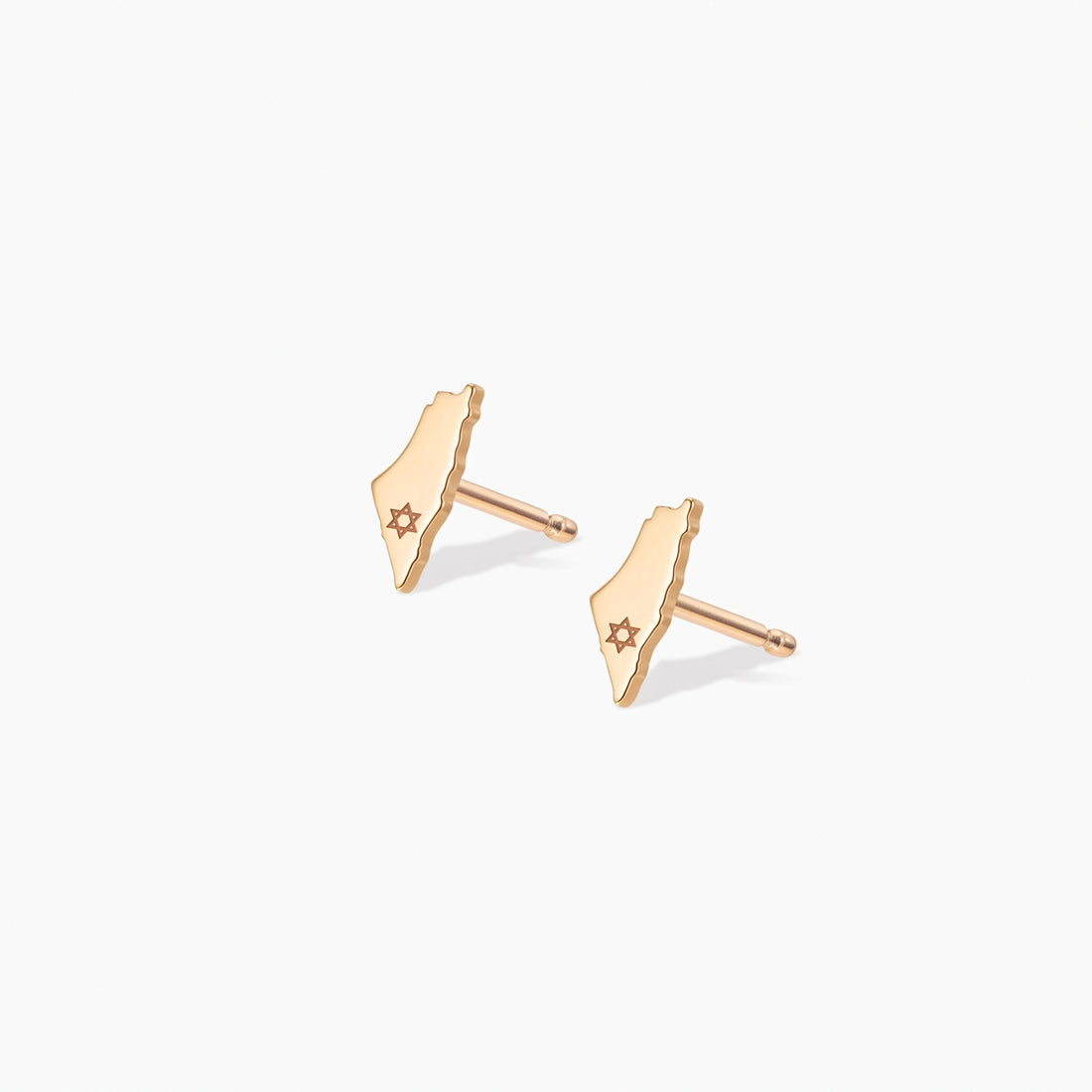 Israel Map Charm Studs
