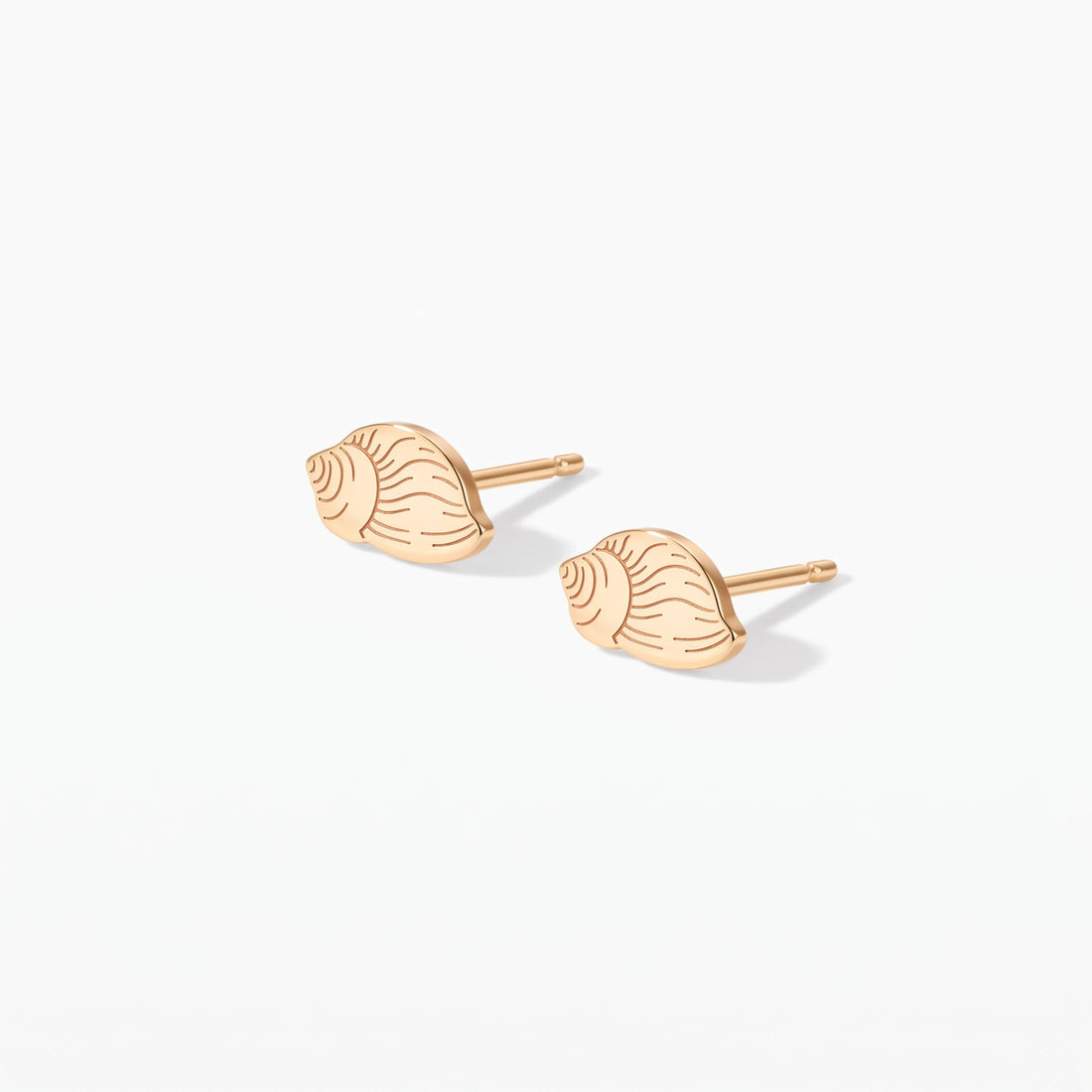 Conch Shell Charm Stud Earrings