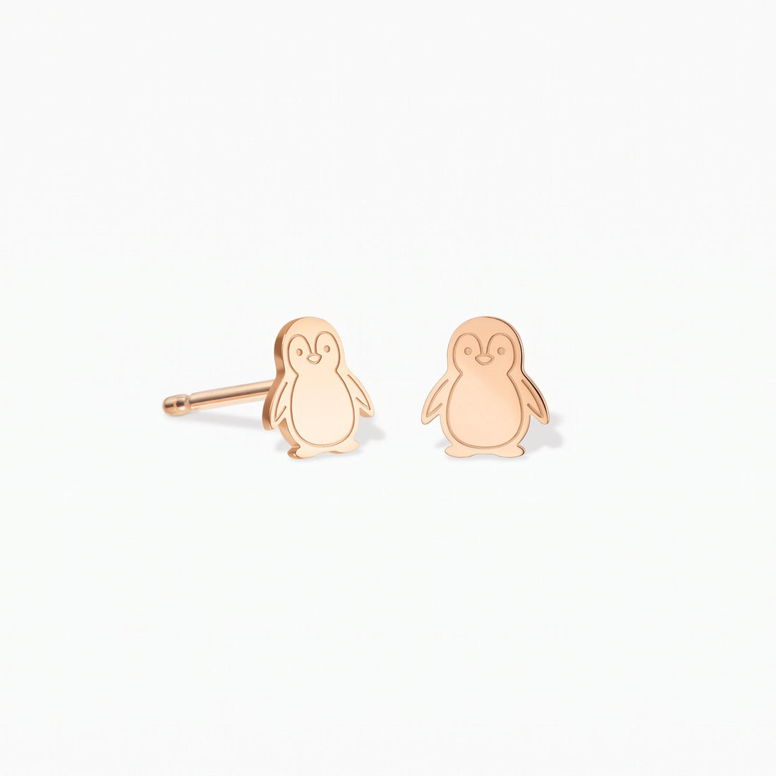 Baby Penguin Charm Stud Earrings