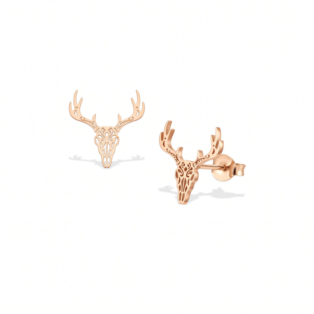 Deer Skull Stud Earrings