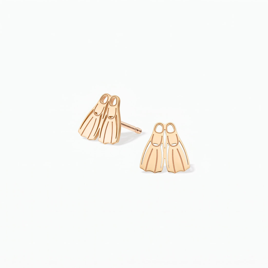 Diver Fin Charm Stud Earrings