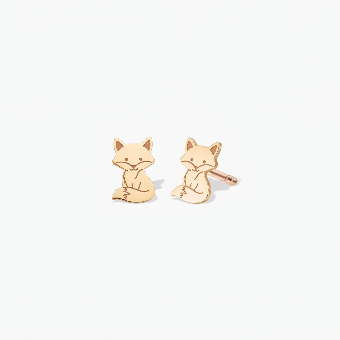 Fox Charm Stud Earrings