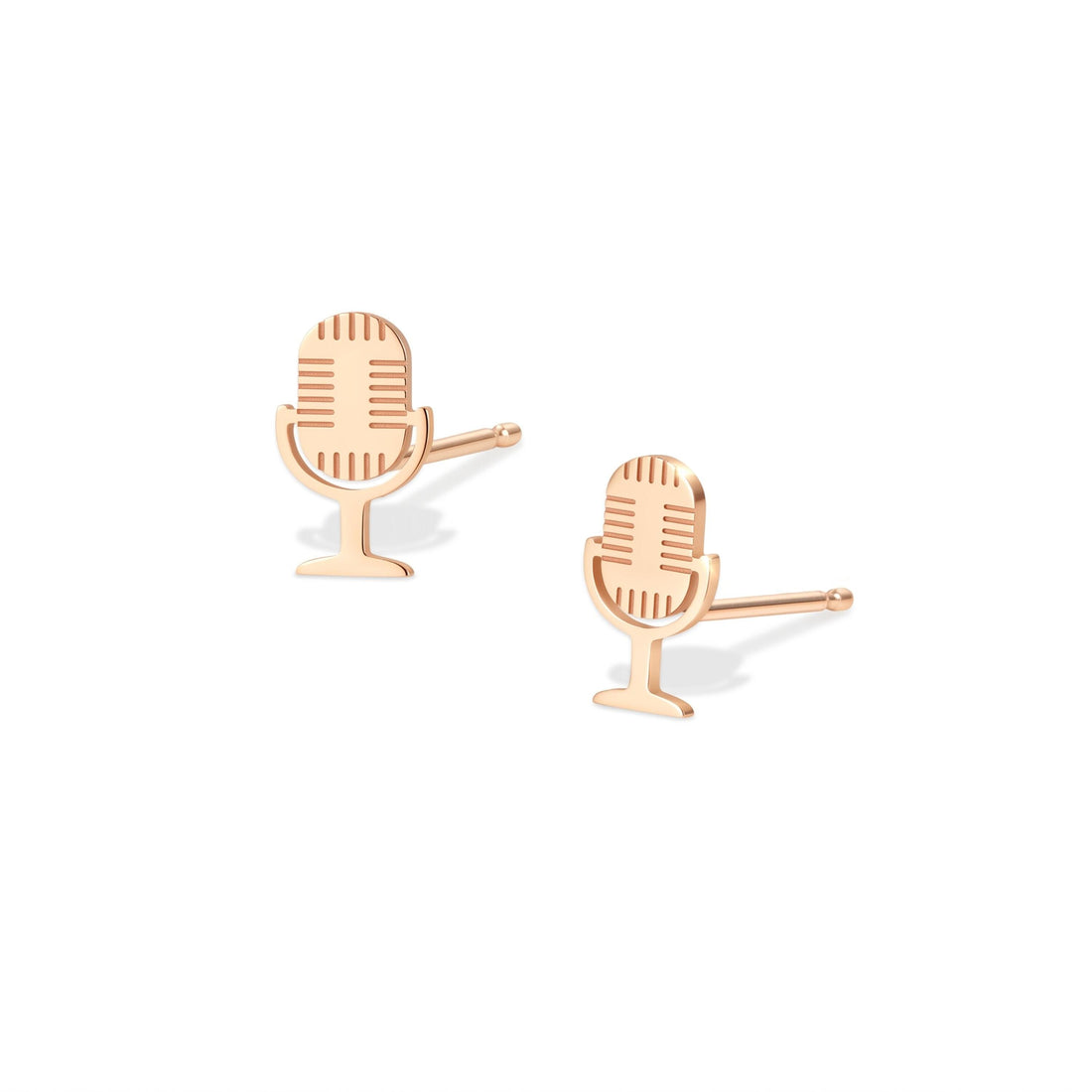 Microphone Charm Stud Earrings