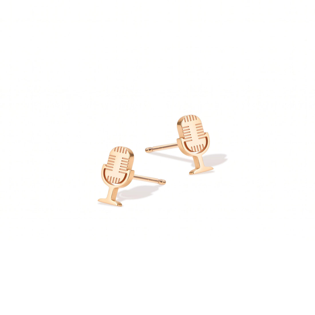 Microphone Charm Stud Earrings