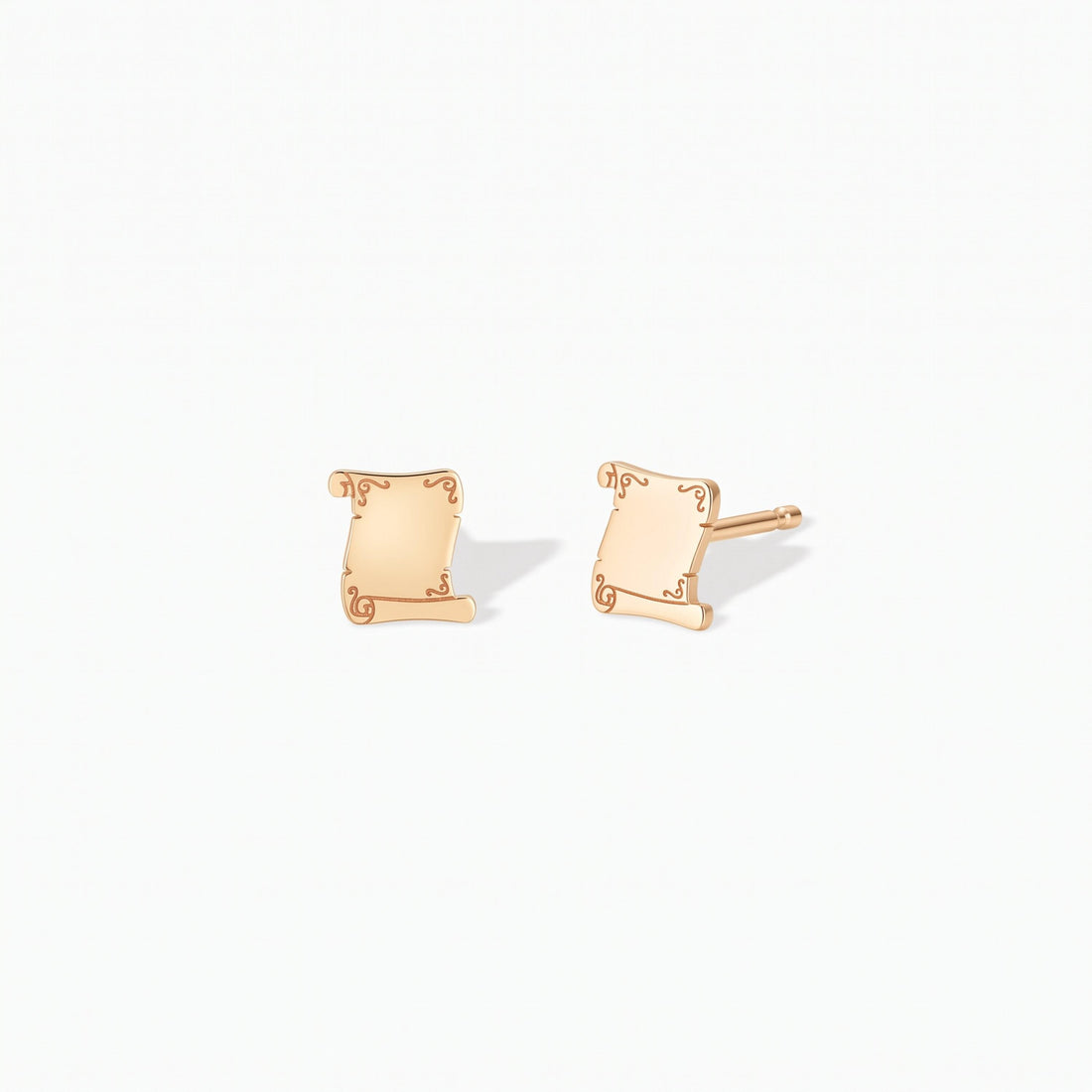 Paper Scroll Stud Earrings
