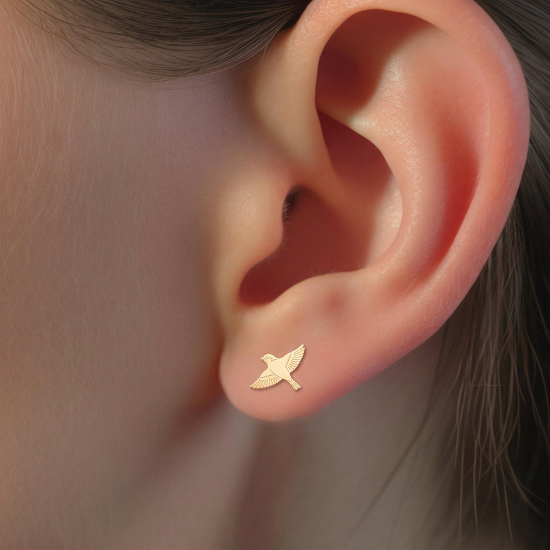 Flying Dove Stud Earrings