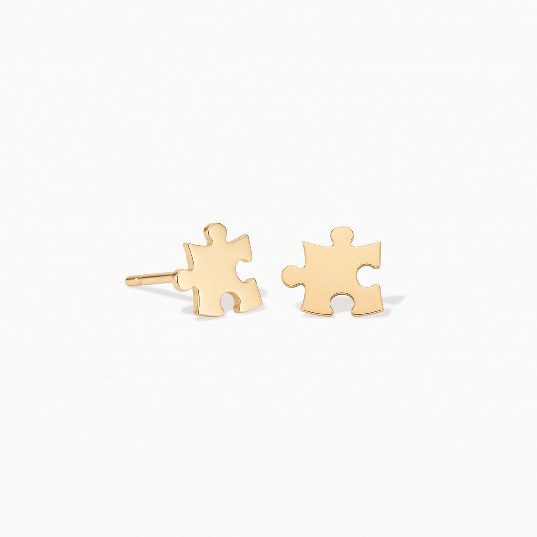 Puzzle Piece Stud Earrings