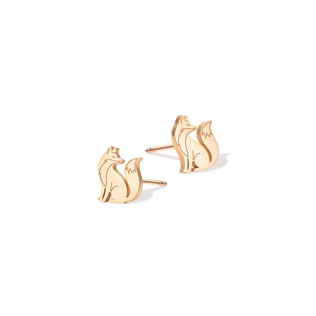 Sitting Fox Stud Earrings