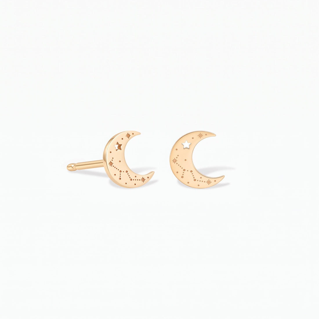Crescent Moon Stud Earrings