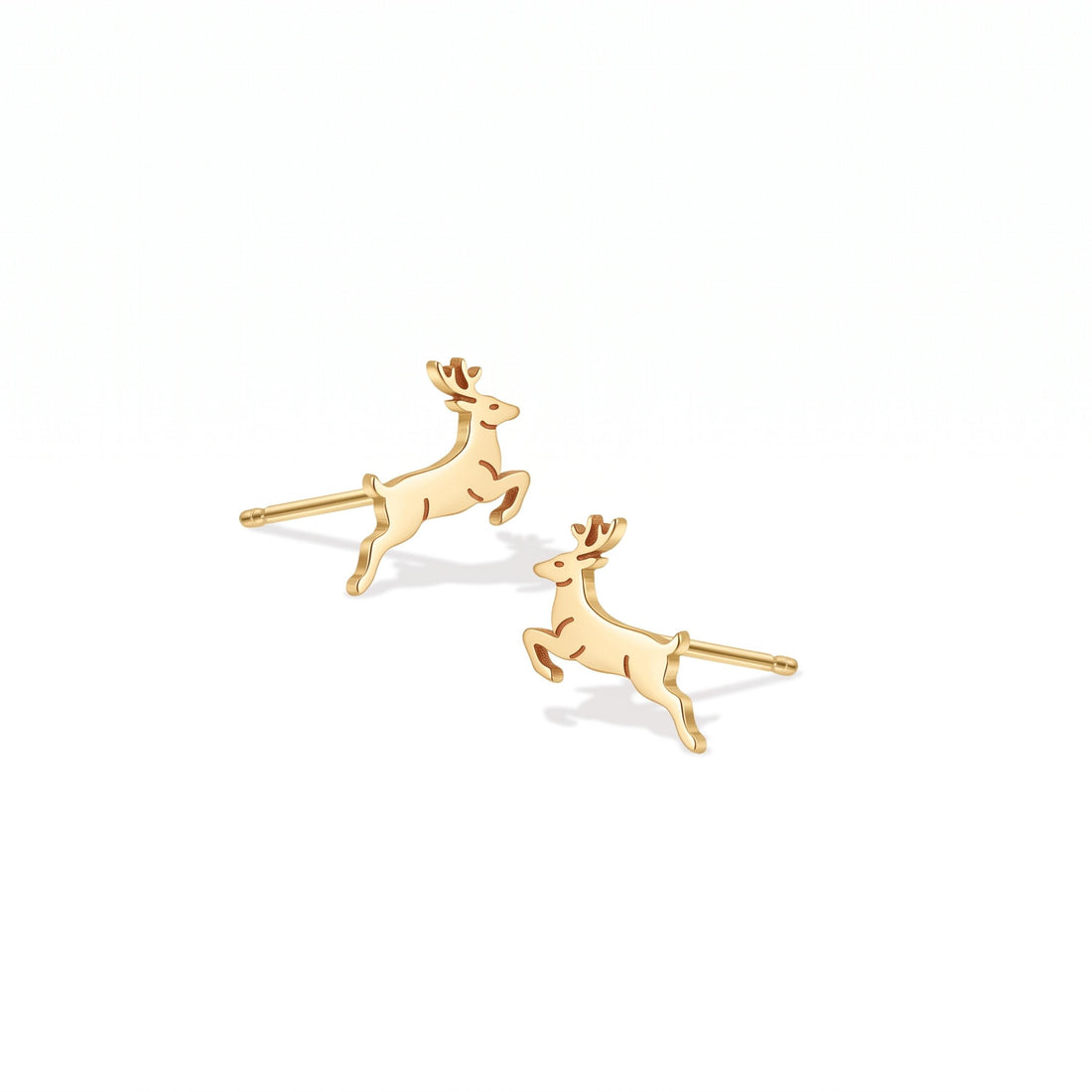 Leaping Deer Stud Earrings