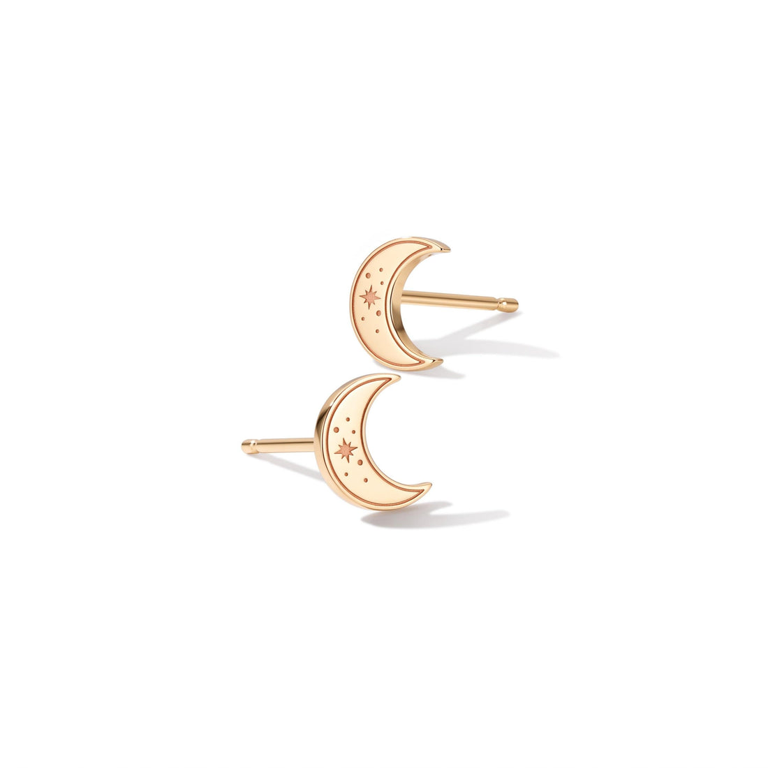 Crescent Moon Stud Earrings
