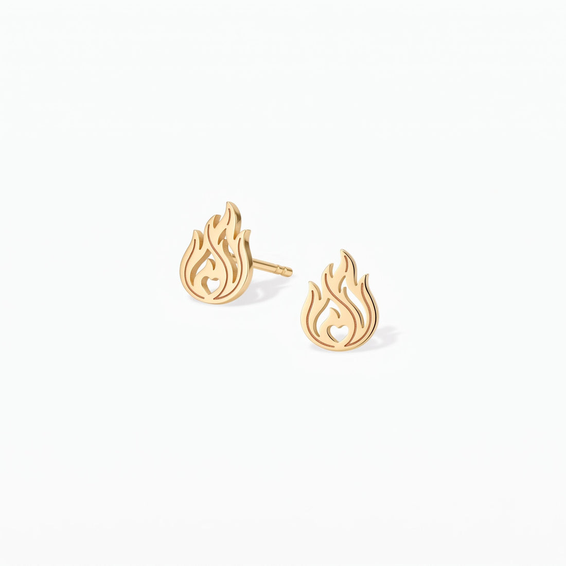Heart Flame Stud Earrings