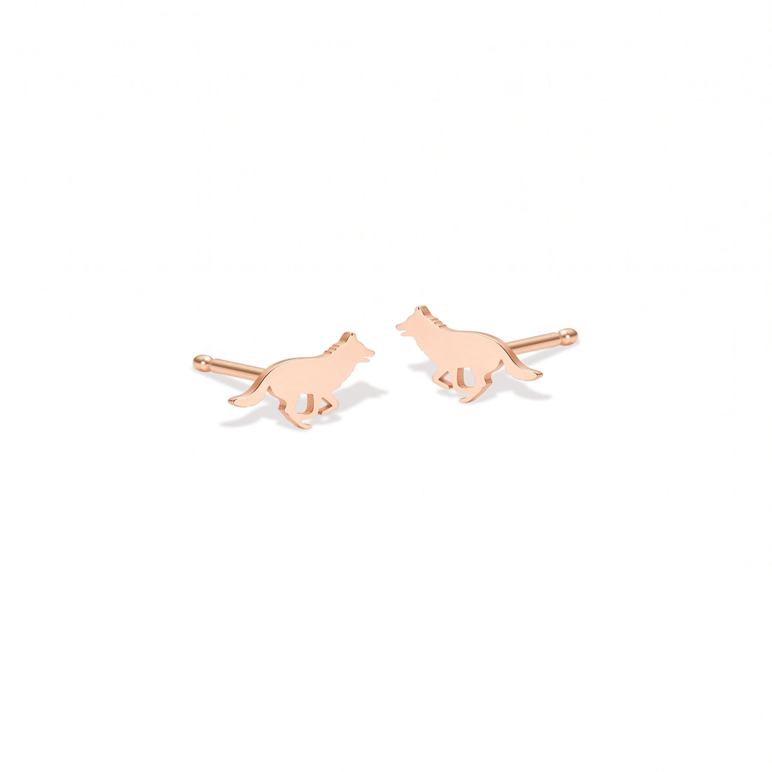 Running Wolf Stud Earrings