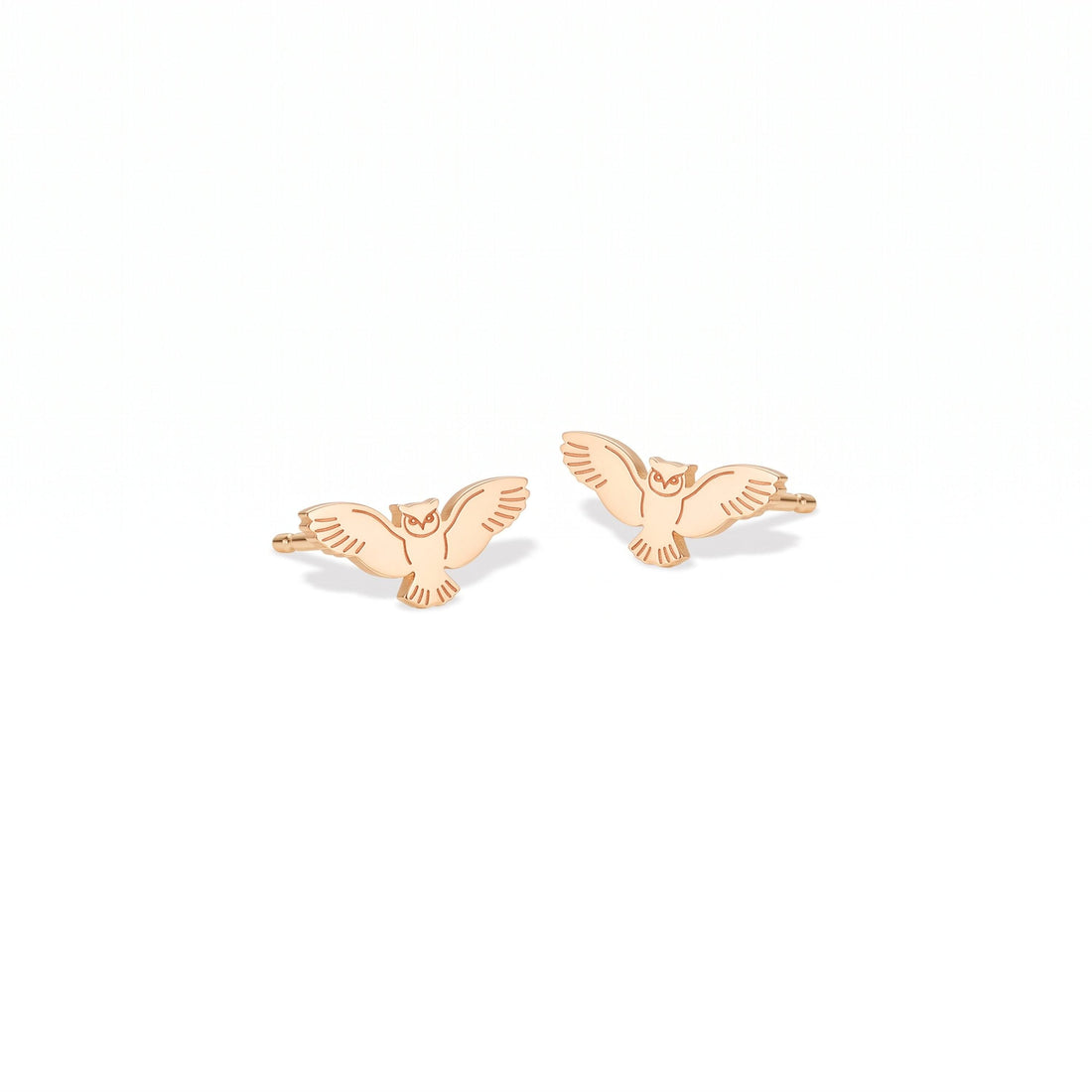 Dainty Owl Charm Stud Earrings