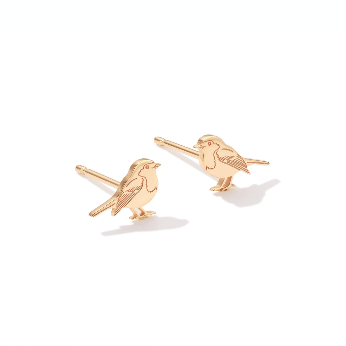 Perched Songbird Stud Earrings