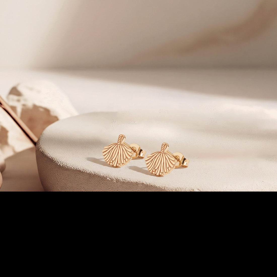Cheerleader Pom Pom Stud Earrings