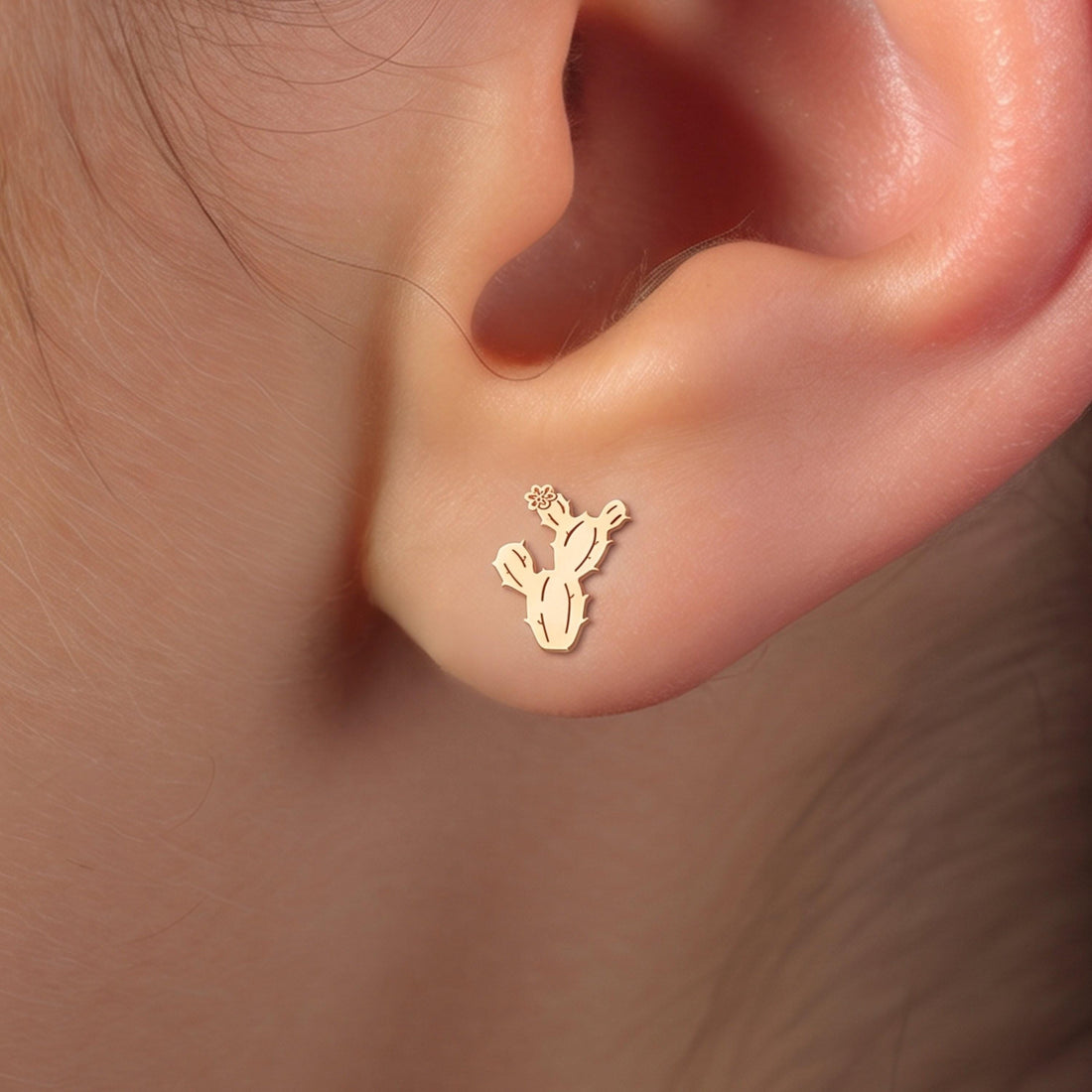 Prickly Cactus Stud Earrings
