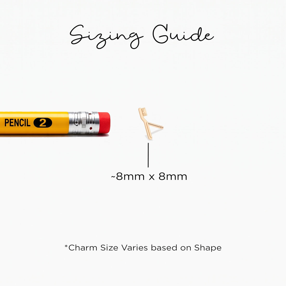 Toothbrush Charm Stud Earrings