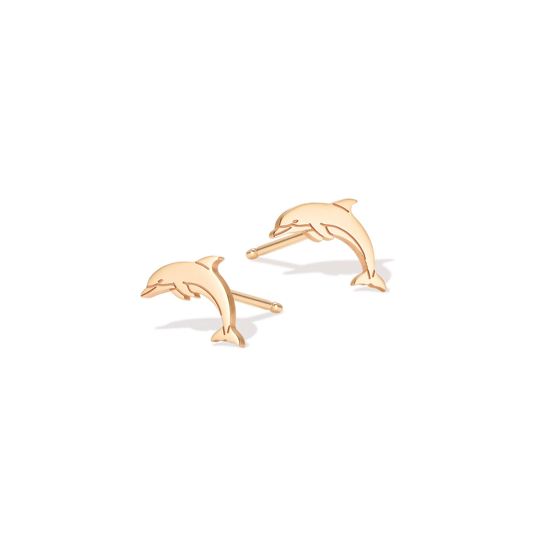 Jumping Dolphin Stud Earrings