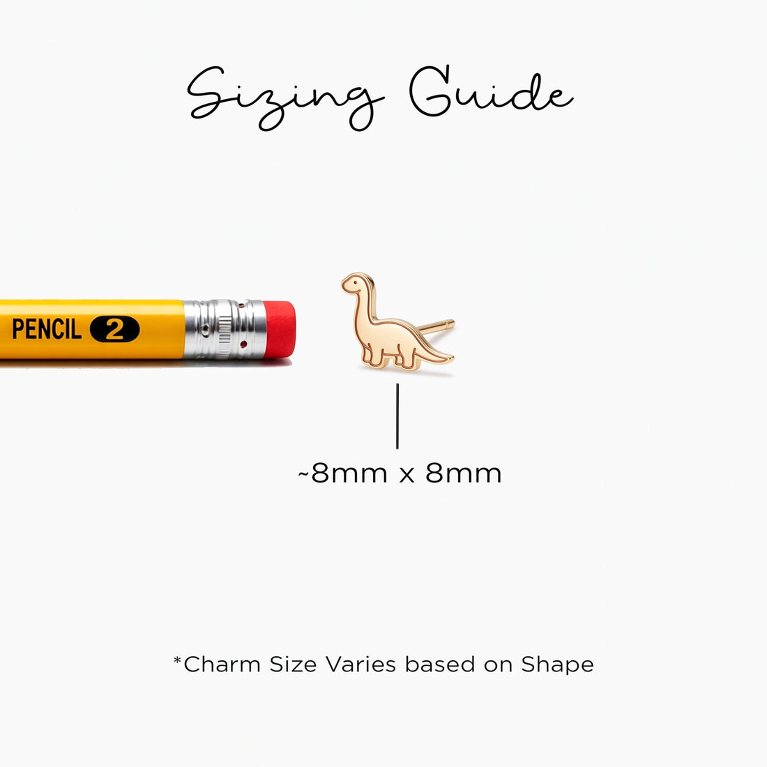 Brachiosaurus Charm Stud Earrings