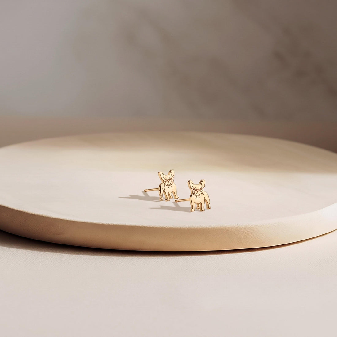 French Bulldog Charm Stud Earrings