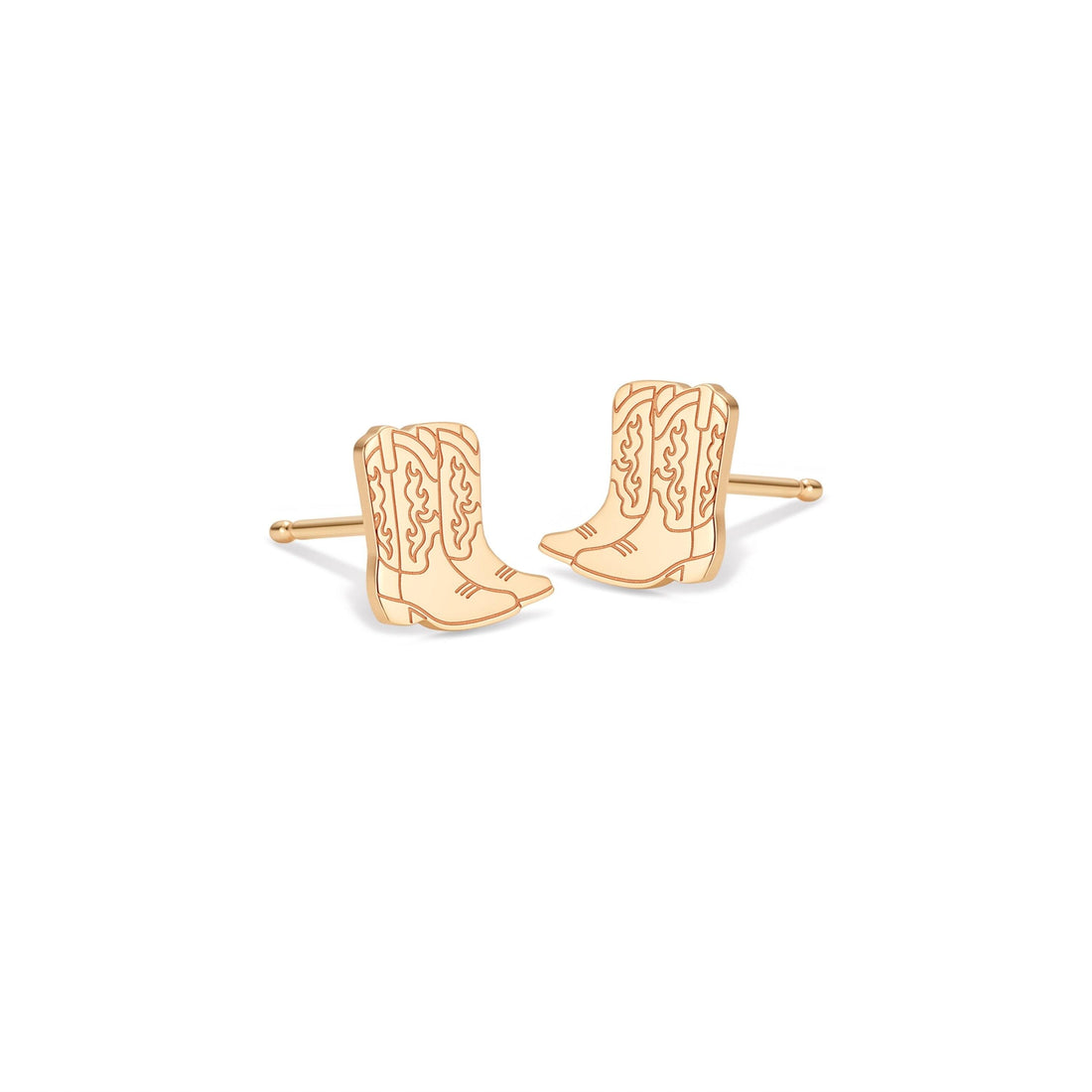 Cowboy Boot Charm Stud Earrings