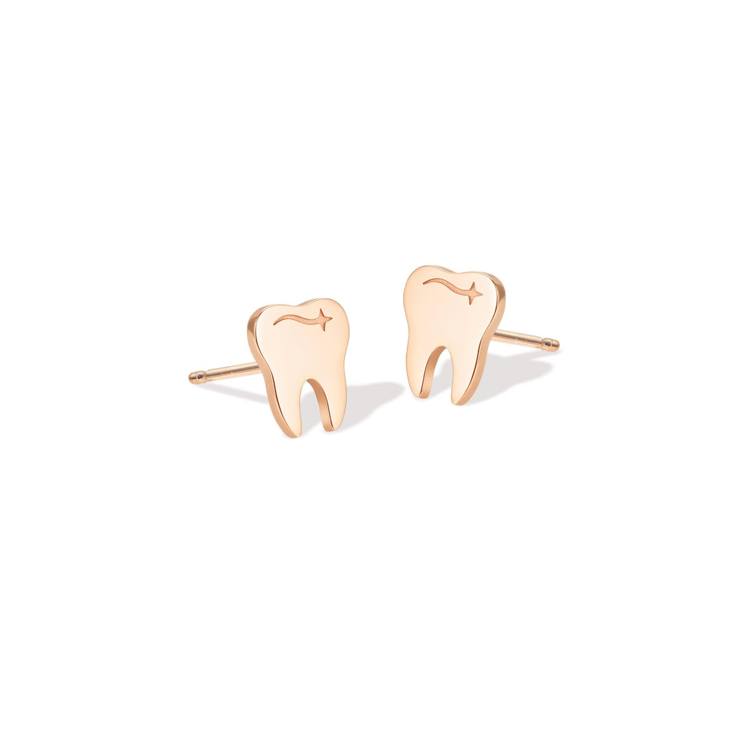 Sparkle Tooth Charm Stud Earrings