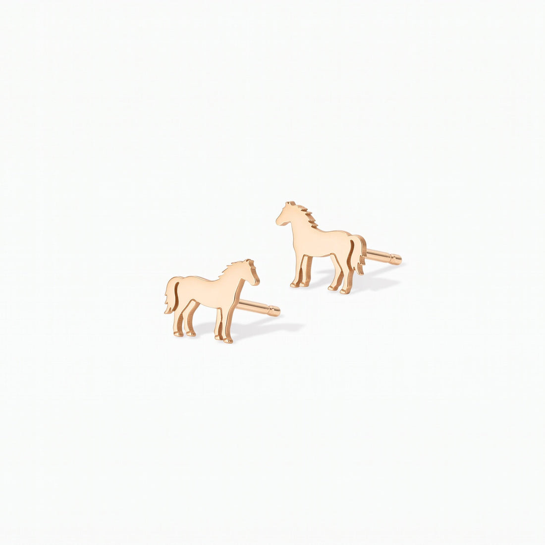 Horse Figure Stud Earrings